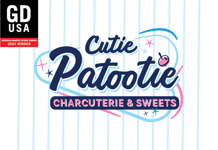 cutie patootie logo showcase, gd usa 2024 award winner